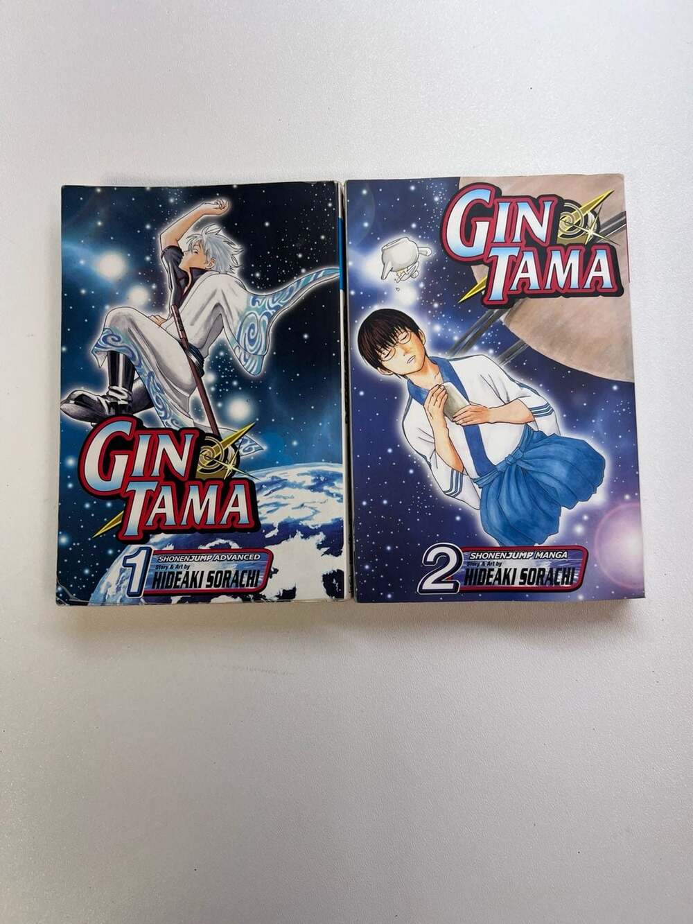 Gin Tama Manga Volumes 1 and 2 by Hideaki Sorachi Shonen Jump Advanced